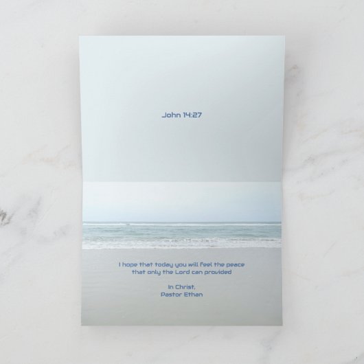 Hört nicht bedrängt Peace Scripture Card Karte (Innenseite)