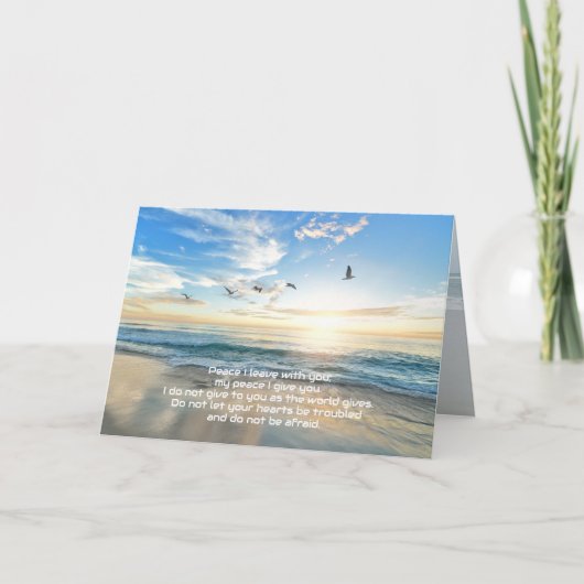 Hört nicht bedrängt Peace Scripture Card Karte (Vorderseite)