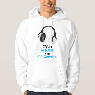 Hört nicht, dass ich mit weißen Kopfhörern spiele Hoodie