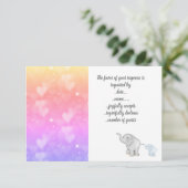 Hört Pastellton-uAwg-Antwortkarte RSVP Karte (Stehend Vorderseite)