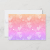 Hört Pastellton-uAwg-Antwortkarte RSVP Karte (Rückseite)