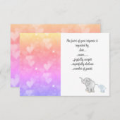 Hört Pastellton-uAwg-Antwortkarte RSVP Karte (Vorne/Hinten)