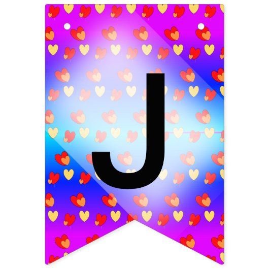 Hört Pattern Cartoon nur verheiratet Banner (Dritte Fahne)