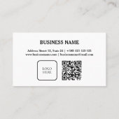 Hört Pink Minimalistischer QR Code Treuekarte (Rückseite)