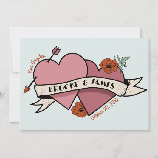 Hört Save the Date Hochzeit Einladung (Vorderseite)