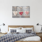 Hört über einem Holztisch Leinwanddruck (Insitu (Schlafzimmer))