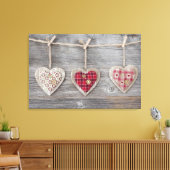 Hört über einem Holztisch Leinwanddruck (Insitu (Wohnzimmer))