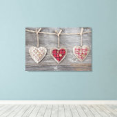 Hört über einem Holztisch Leinwanddruck (Insitu (Holzboden))