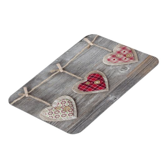 Hört über einem Holztisch Magnet (Linke Seite)