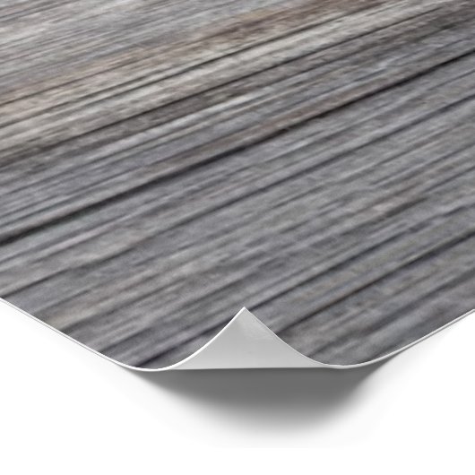 Hört über einem Holztisch Poster (Ecke)