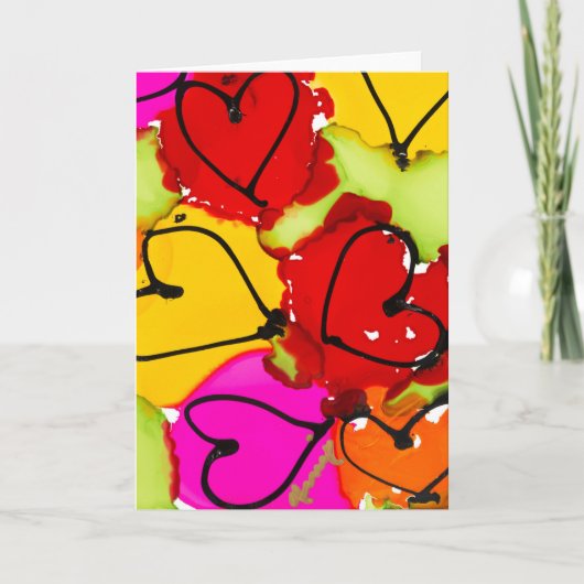 Hört überall Lovitude Vielen Dank Note Card Dankeskarte (Vorderseite)