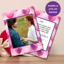 Hört Valentinstag Foto und Gedicht nach Maß