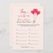 Hört "Wo waren sie" Brautparty-Spiel Einladung (Vorne/Hinten)