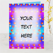 Hört zu. Textgrüßkarte Karte (Gelbe Blume)