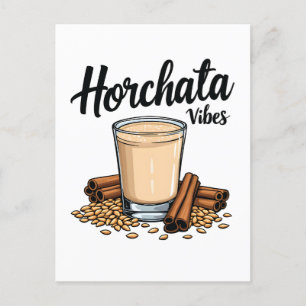 Hortacha Vibes Spanish Mexican Drink Lovers Postkarte