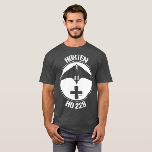 Horten HO 229 Flying Wing Warbird Luftwaffe Gesche T-Shirt (Vorne ganz)