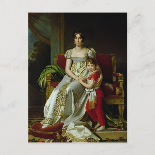 Hortense de Beauharnais und ihr Sohn Postkarte (Vorderseite)