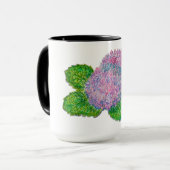 Hortensia Blume Tasse (Vorderseite Links)
