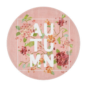 Hortensia-Blume: Vintager Herbst Schneidebrett