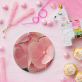 Hortensia Hydrangea rosa pastellfarbene Blume Pappteller (Party)