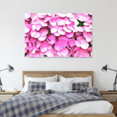 Hortensia Pink Petals Artistic Abstrakt Leinwanddruck (Insitu (Schlafzimmer))