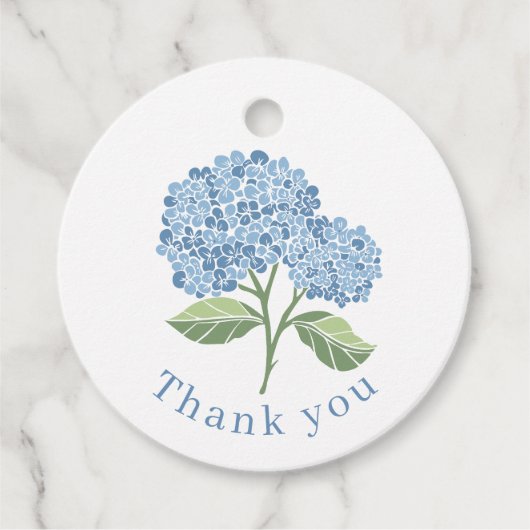 Hortensie Blau Geschenkanhänger (Vorderseite)