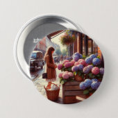 Hortensie Button (Vorne & Hinten)