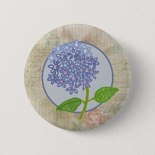 Hortensie Button (Vorderseite)