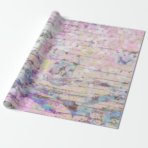 Hortensie Floral Rosa Landhaus-Stil Rustikal Geschenkpapier