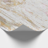Hortensie Floral Weiß Abgenutzt Vintage Holz Geschenkpapier (Ecke)