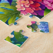 Hortensie mit Kolibripaar Puzzle (Seite)