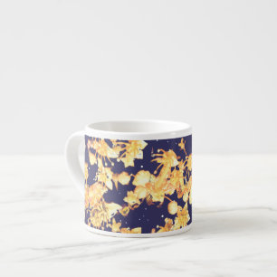 Hortensie Nacht und Gold Espressotasse