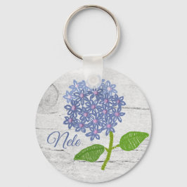 Hortensie, personalisiert Schlüsselanhänger