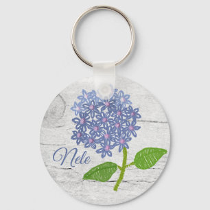  Hortensie, personalisiert   Schlüsselanhänger