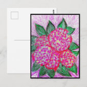 Hortensie Postkarte (Vorne/Hinten)