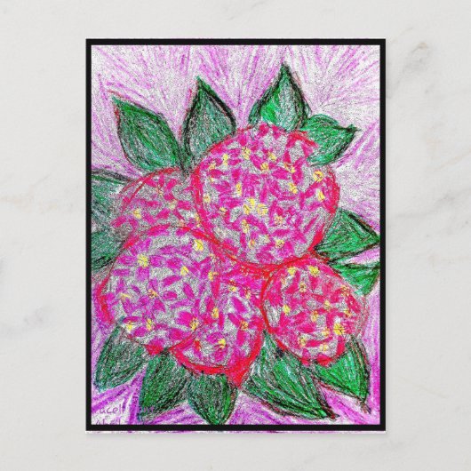 Hortensie Postkarte (Vorderseite)