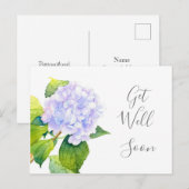 Hortensie Postkarte (Vorne/Hinten)