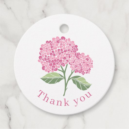 Hortensie Rosa Geschenkanhänger (Vorderseite)