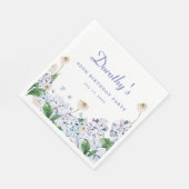Hortensie Rose 90. Geburtstag Personalisiert Benut Serviette (Ecke)