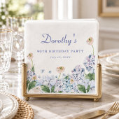 Hortensie Rose 90. Geburtstag Personalisiert Benut Serviette