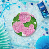 Hortensie Wasserfarbmuster Pappteller (Party)