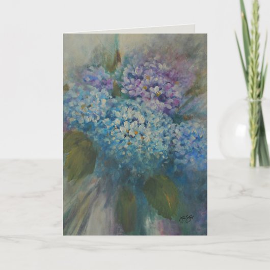 Hortensien 5 x 7 Danke Karte (Vorderseite)