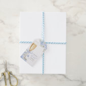 Hortensien Blau Floral Brautdusche Geschenkanhänger (Mit Garn)