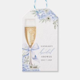 Hortensien Blau Floral Brautdusche Geschenkanhänger