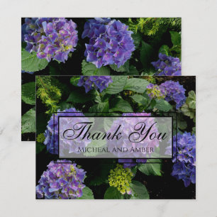 Hortensien blau violett floral blume garten dankeskarte