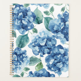 Hortensien-Blues | Wasserfarben-Blüten-Blumenmuste Planer