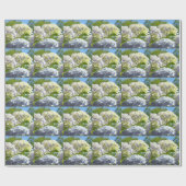 Hortensien-Blumen Geschenkpapier Geschenkverpackun (Flach)