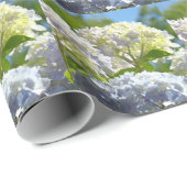 Hortensien-Blumen Geschenkpapier Geschenkverpackun (Rolleneckpunkt)