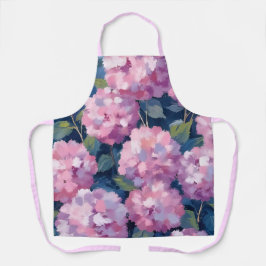 Hortensien-Blumen in Rosa Schürze