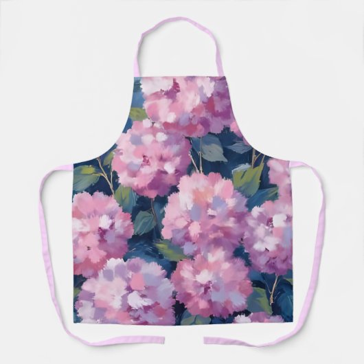 Hortensien-Blumen in Rosa Schürze (Vorderseite)